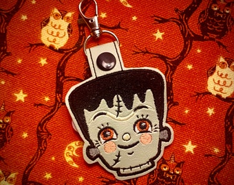 Johanna Parker Frankie - Embroidered Vinyl Keychain