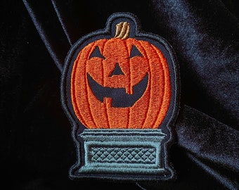 Hallow Town Center Pumpkin - Embroidered Iron-on Patch