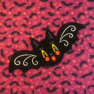 Johanna Parker Jack o Batty  Bat - Embroidered Iron-on Patch