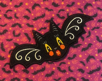 Johanna Parker Jack o Batty  Bat - Embroidered Iron-on Patch