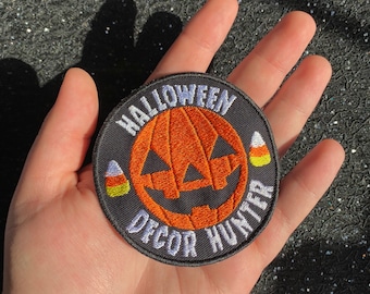 Halloween Decor Hunter - Embroidered Iron-On Patch