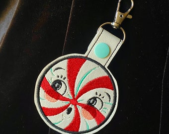 Johanna Parker Merrymint Embroidered Vinyl Keychain