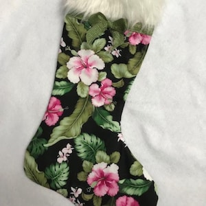 Tropical Christmas stocking image 1