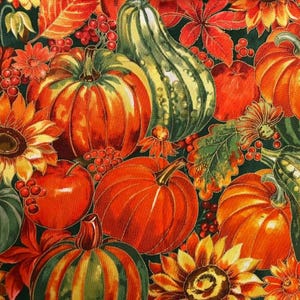 Pumpkins fabrics - per 1/2 yd