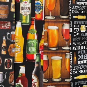 Beer fabrics - per 1/2 yd