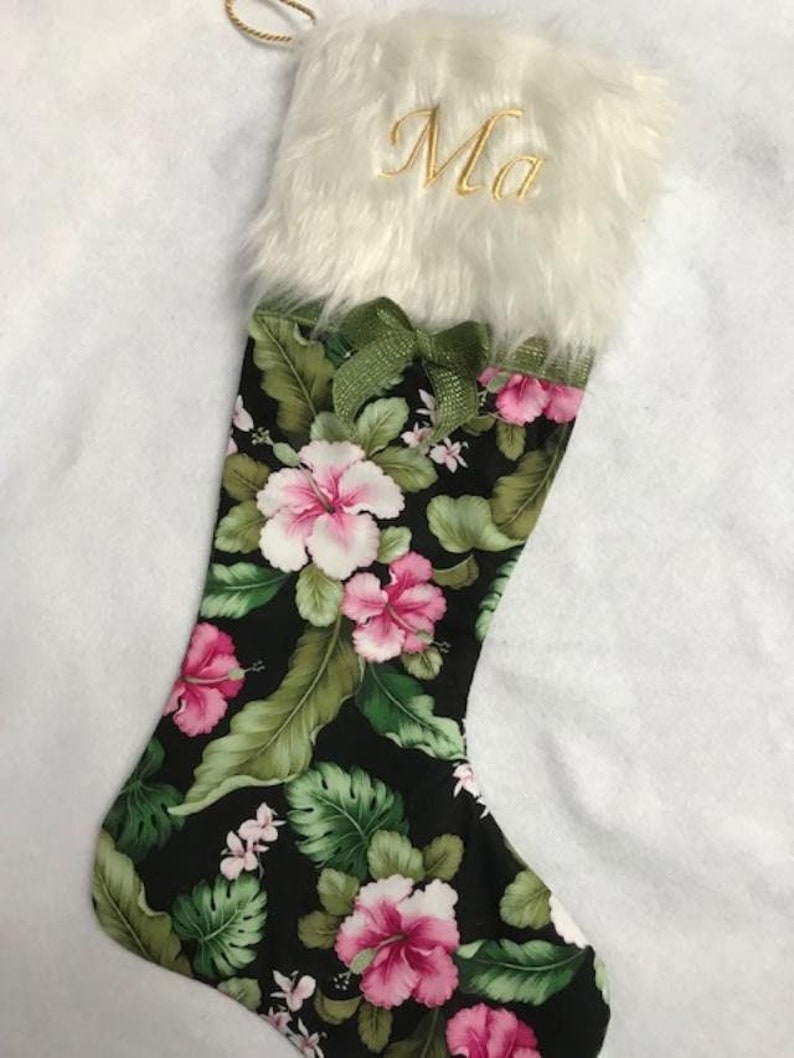 Tropical Christmas stocking image 1