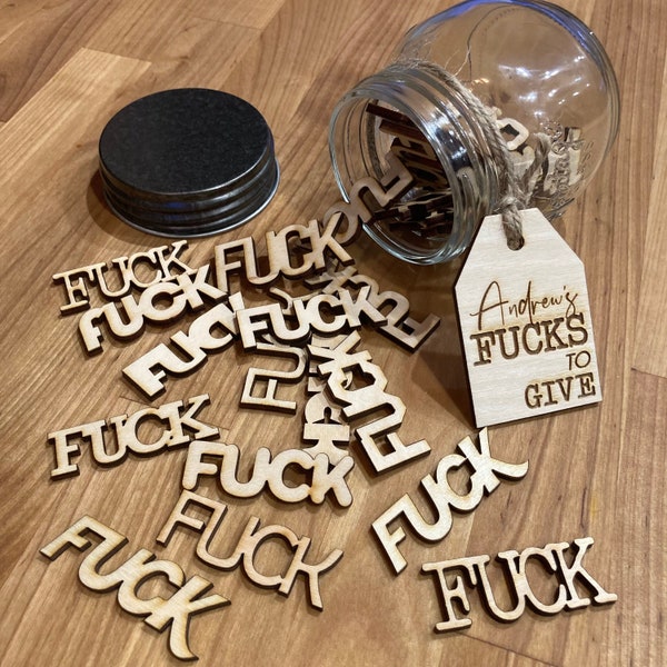 Fuck Jar | Funny Gift | Last Fuck | Jar of Fun | Joke Gift | Fun Gift | Jar of Funny Words | Last Fuck to Give | Office Gift | Birthday Gift