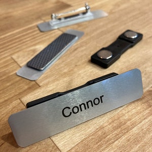 Custom Name Badge | Personalized Name Badge | Custom Name Tag | Magnetic Pin Name Badge | Magnetic Badge | Work Badge | Work Tag - 5/8&quot;X2.5&quot;