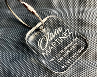 Personalized Acrylic Luggage Tag: Custom Travel Tag