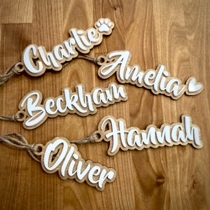 Stockings Stocking Stuffers Stocking Tags Stocking Name Tags Wooden Tags Christmas Tags Christmas Ornaments Gift Tags Personalized Name tag