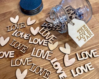Love Jar | Anniversary | Gifts for Him | Gifts for Her | I Love You | Hugs and Kisses | Valentines Day Gift | Jar | Hugs | Kisses XOXO