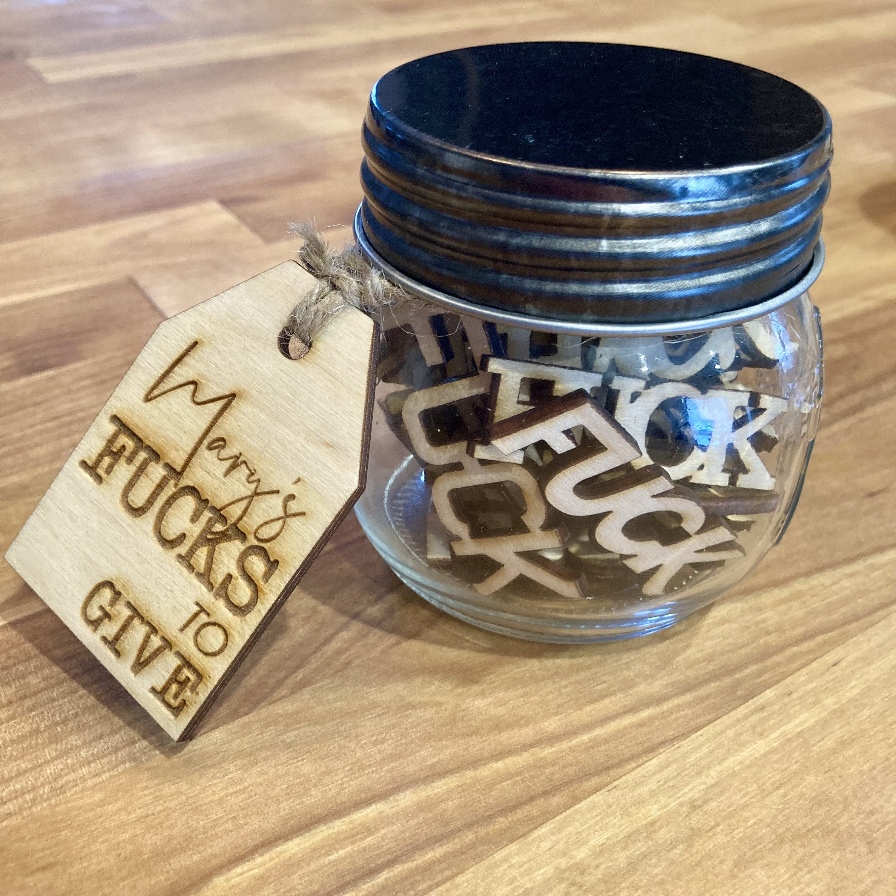 Fuck Jar | Funny Gift | Last Fuck | Jar of Fun | Joke Gift | Fun Gift | Jar of Funny Words | Last Fuck to Give | Office Gift | Birthday Gift