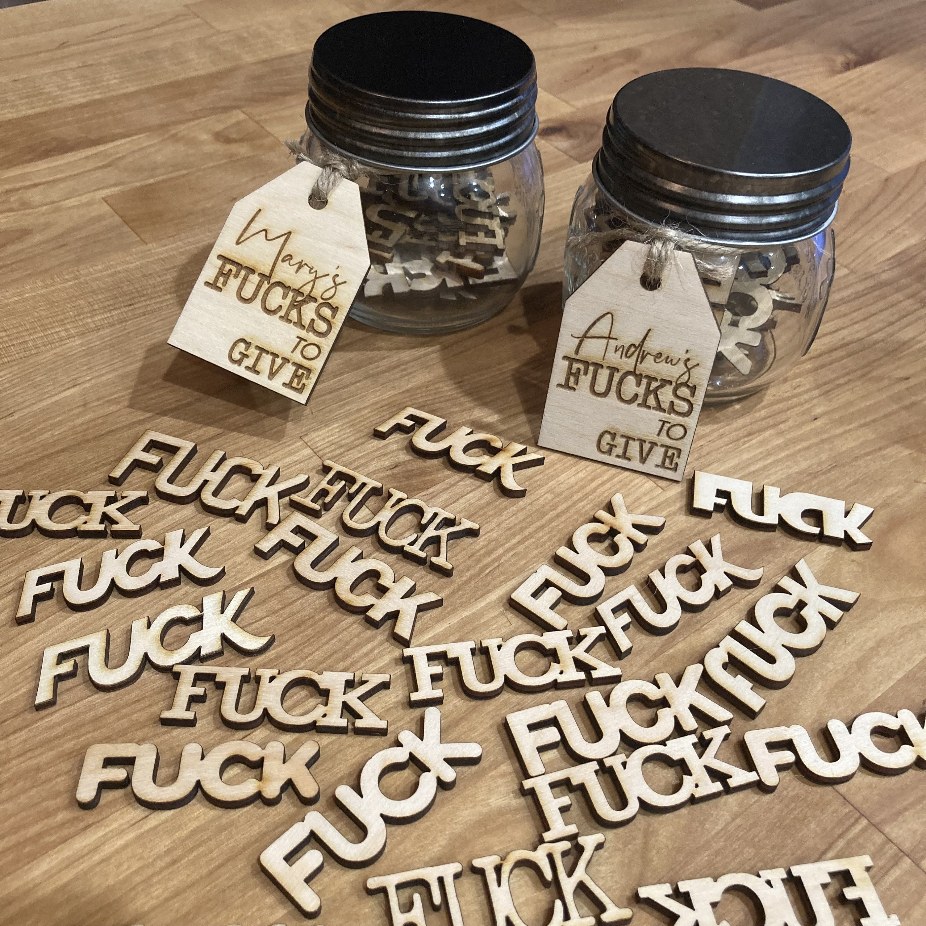 Fuck Jar | Funny Gift | Last Fuck | Jar of Fun | Joke Gift | Fun Gift | Jar of Funny Words | Last Fuck to Give | Office Gift | Birthday Gift