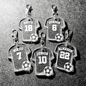 Soccer Team Gifts – Personalized Soccer Bag Tag & Keychain, Custom Soccer Team Bag Tags, Soccer Coach Gift, Soccer Player Gift, Team Banquet