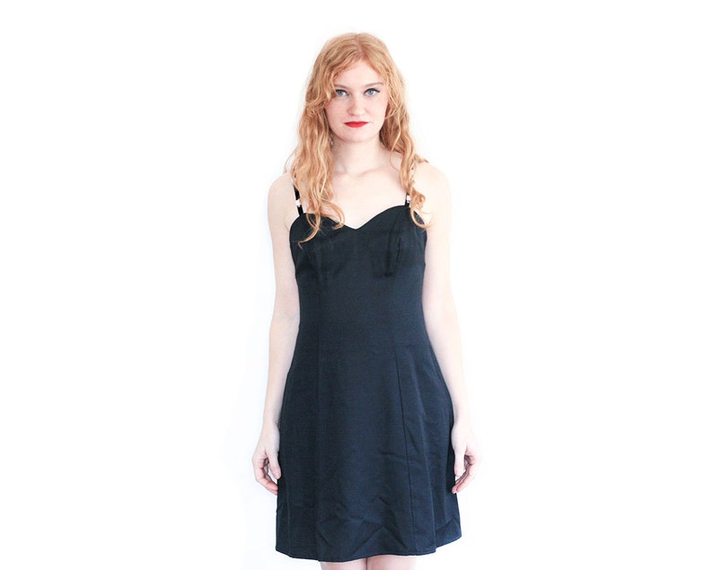 Black Sweetheart Cut Dress