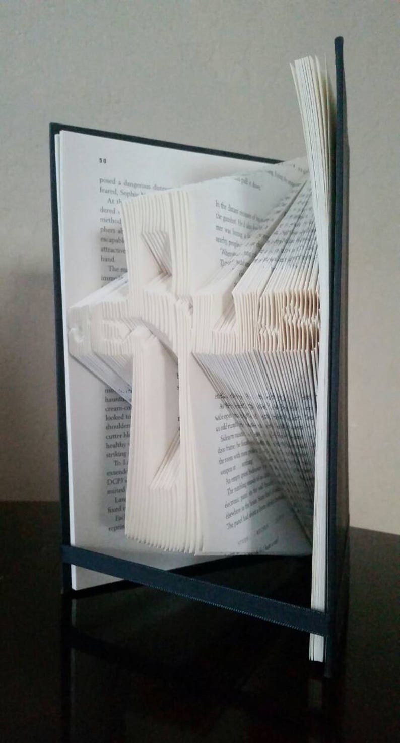 Religious Jesus Cross Folded Book Art- Jesus Book Sculpture Easter Book Folding Book Art Cross