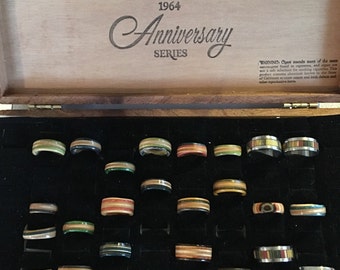 Wooden recycled skateboard rings