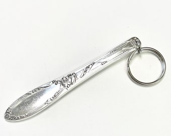 Vintage spoon handle keychain, silverware jewelry