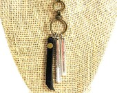 Vintage spoon handle necklace, silverware jewelry