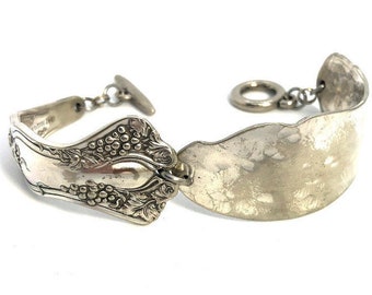 Vintage butter knife bracelet, silverware jewelry