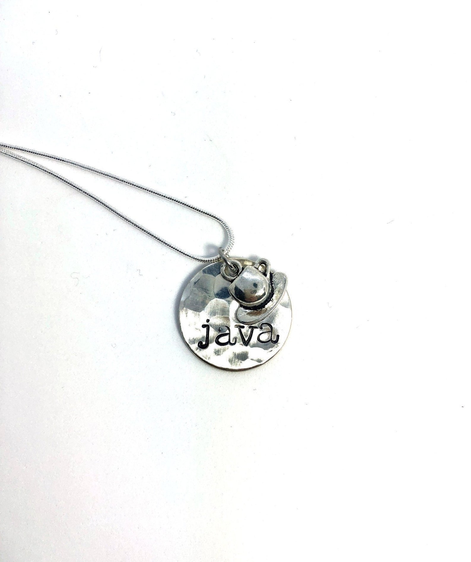 Vintage Spoon Necklace Java Stamped Silverware Jewelry Etsy