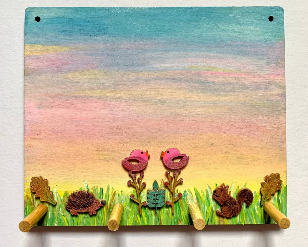 Hand Painted Key Holder/ Key Rack/ Jewellery Holder/ Leash Holder/ Lead