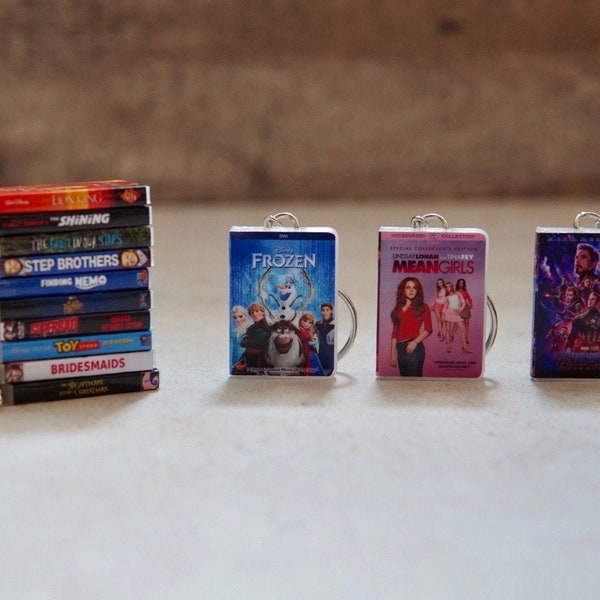 Miniature Movie/Film DVD Keychains & Magnets