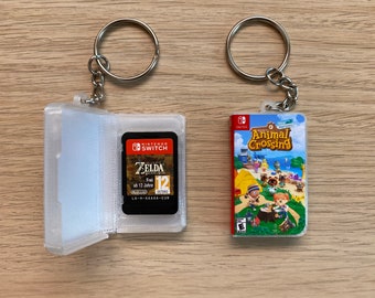 Mini Nintendo Switch Game Case Keychain Miniature Switch Game