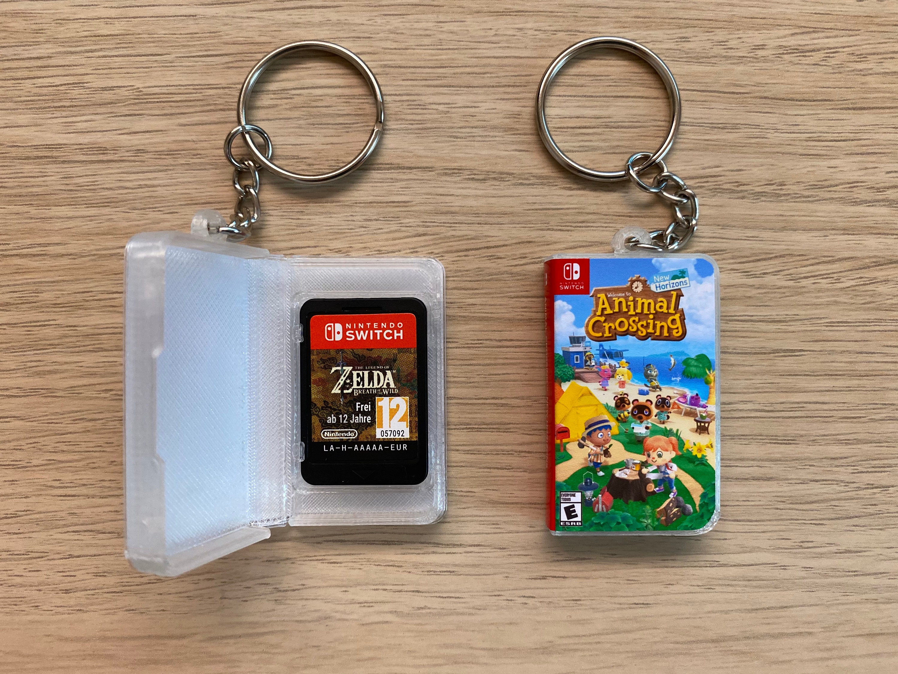 Miniature Switch Game Storage Case Keychains 