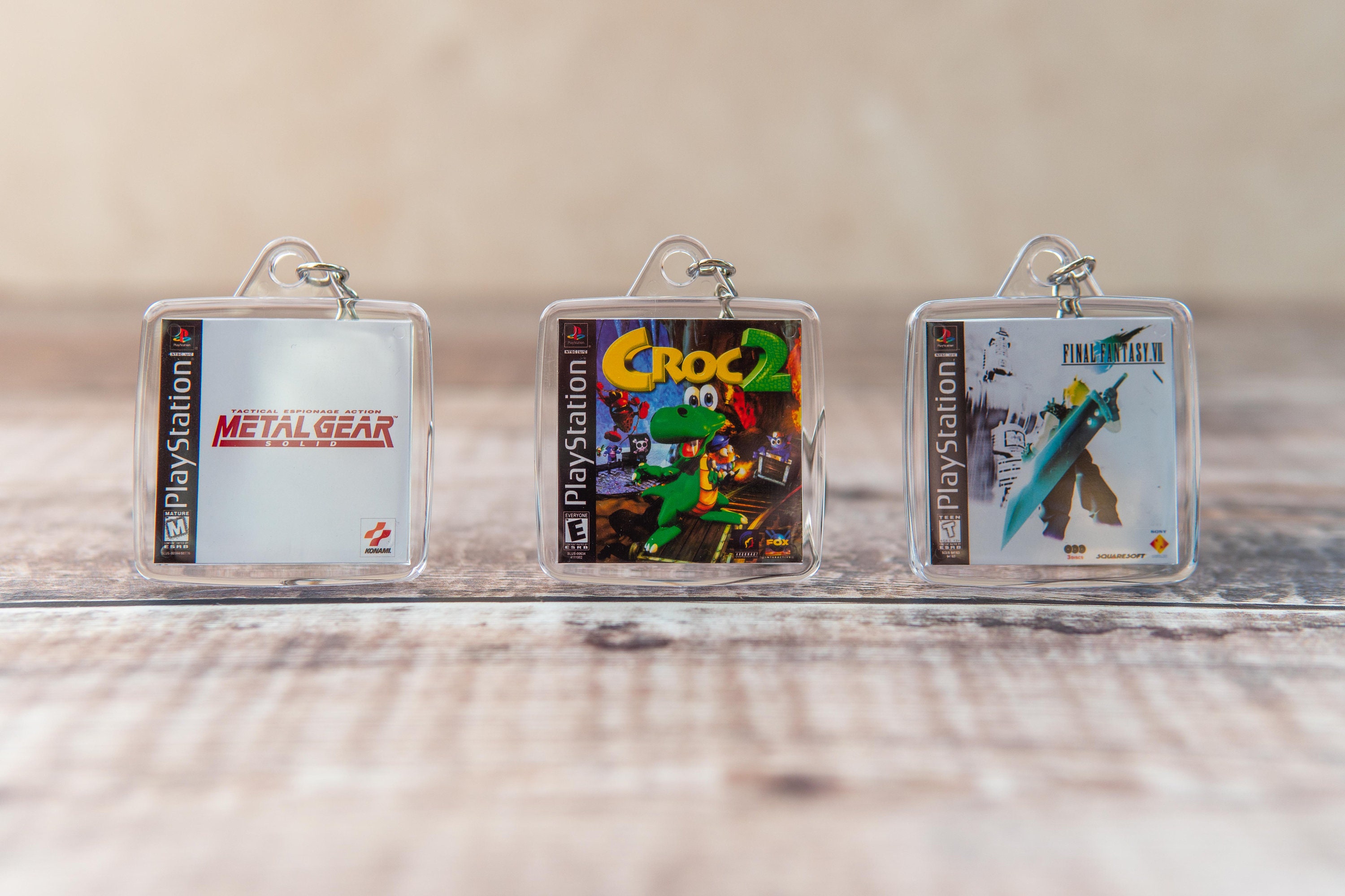 Miniature Ps1 Game Acrylic Keychains Etsy Uk