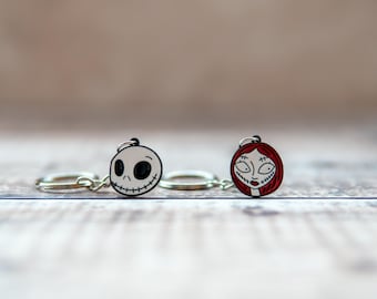 Miniature NBC Jack & Sally Face Keychains!