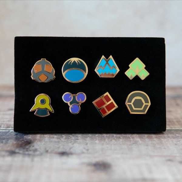 Pokemon Sinnoh Region Gen4 Gym Leader Pin Badges
