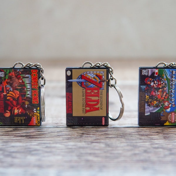 Miniature Super Nintendo Keychains & Magnets