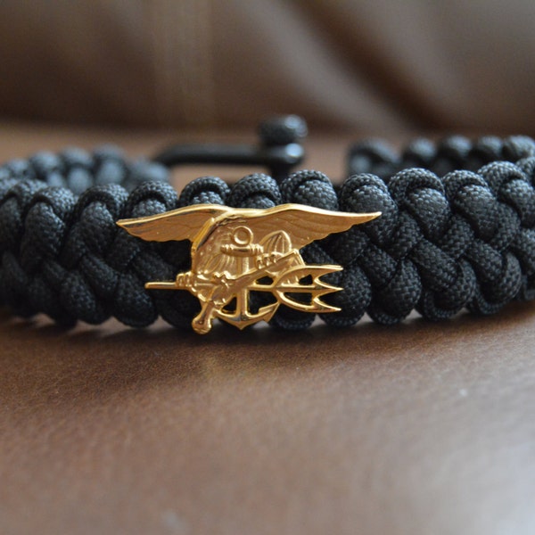 Pulsera Paracord premium con sello de la Marina de los EE. UU.