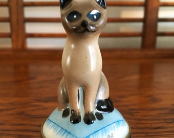 Vintage Limoges Main Siamese Cat Pill Box