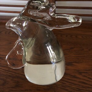 Stunning Solid Glass Rooster Bust