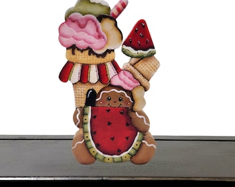 Summer Gingerbread Magnet or Shelf Sitter #131
