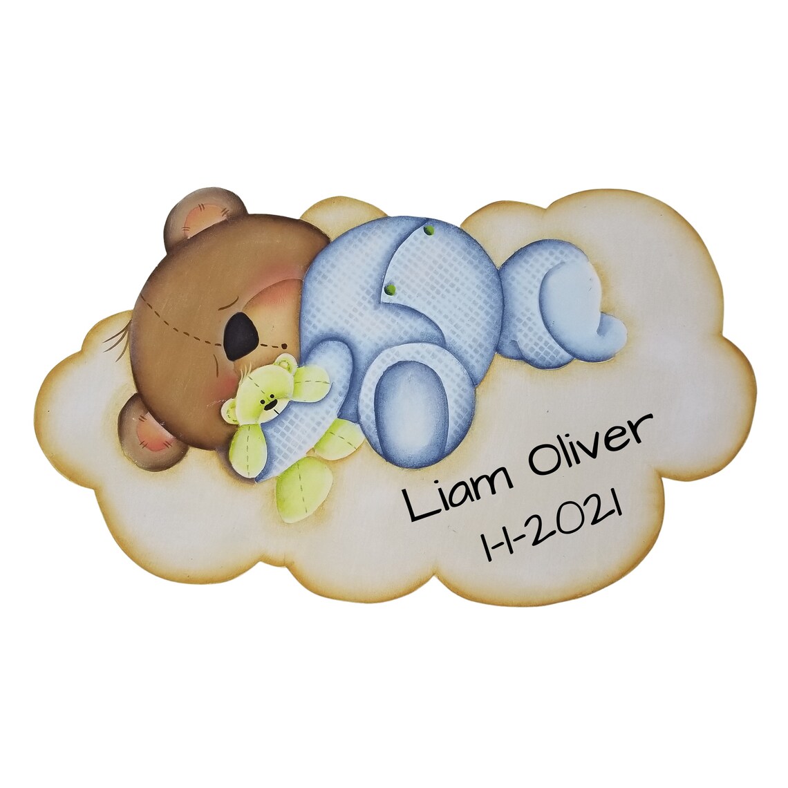 Personalized Hand Painted Baby Wall Hanging for Nursery 700 Etsy