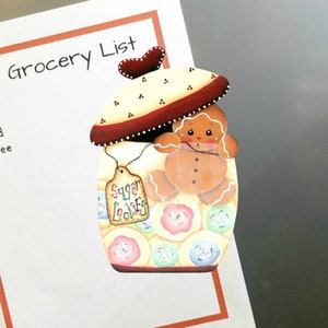 Imán o estante para colocar en forma de niño de jengibre en un tarro de galletas n.° 176