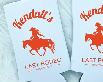 Personalized Last Rodeo Bachelorette Can Coolers | Country Bachelorette Favors | Bachelorette Party |  Can Coolers | Texas Nashville