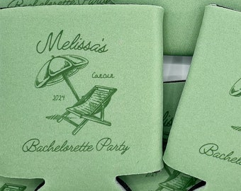 Personalisierter Küsten Bachelorette Dosenkühler | Personalisierter Dosenkühler | Strand Junggesellinnenabschied | Letzter Toast auf der Küste | Kundenspezifische Gastgeschenke