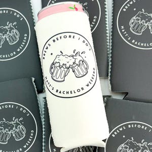 Custom Bachelor Party Can Cooler | Brews Before I Do | Beer Bachelor Party | Brewery Bachelor Party | Bachelor Party Favor | Groomsman Gift