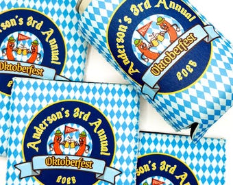 Oktoberfest Can Coolers, Octoberfest Party Favors, Oktober Can Cooler, Oktoberfest Decor, Drink Can Sleeves, Beer Theme Party, Beer Festival
