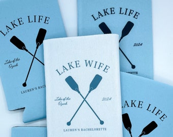 Personalized Lake Life Bachelorette Can Cooler | Custom Can Cooler | Lake of the Ozarks Bachelorette Party | Last Splash Custom Party Favors