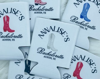 Personalized Last Rodeo Bachelorette Can Coolers | Country Party Favors