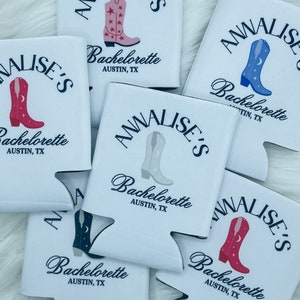 Personalized Last Rodeo Bachelorette Can Coolers | Country Bachelorette Favors | Bachelorette Party |  Can Coolers | Texas Nashville