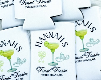 Personalisierte Final Fiesta Bachelorette Dosenkühler | Benutzerdefinierte Strand Junggesellinnenabschied | Scottsdale, Cabo, Tulum | Mexiko Custom Gastgeschenke