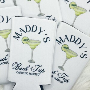 Personalized Tequila Bachelorette Can Cooler | Custom Can Cooler | Beach Bachelorette Party | Scottsdale, Cabo, Tulum Mexico | Party Favors