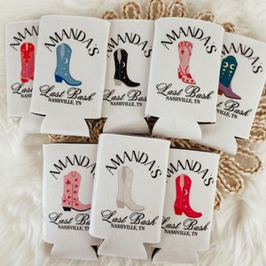 Personalized Last Rodeo Bachelorette Can Coolers | Country Bachelorette Favors | Bachelorette Party |  Can Coolers | Texas Nashville