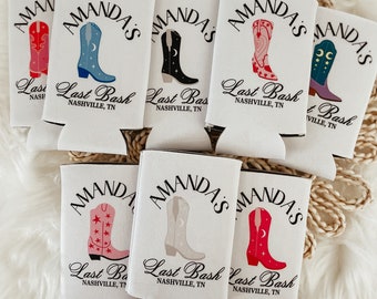 Personalized Last Rodeo Bachelorette Can Coolers | Country Bachelorette Favors | Bachelorette Party |  Can Coolers | Texas Nashville